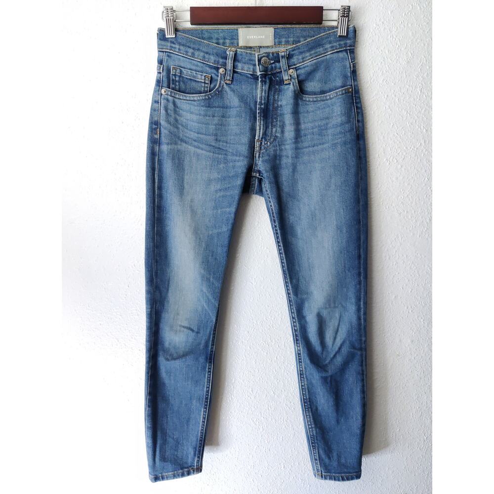 3/$20 Everlane Blue Medium Wash Cotton Blend Casual Skinny Jeans Size 24 Ankle